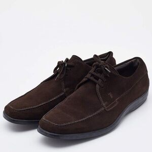 Tod's Gommino Brown Suede Lace-Up Shoes Driving Shoes Loafers